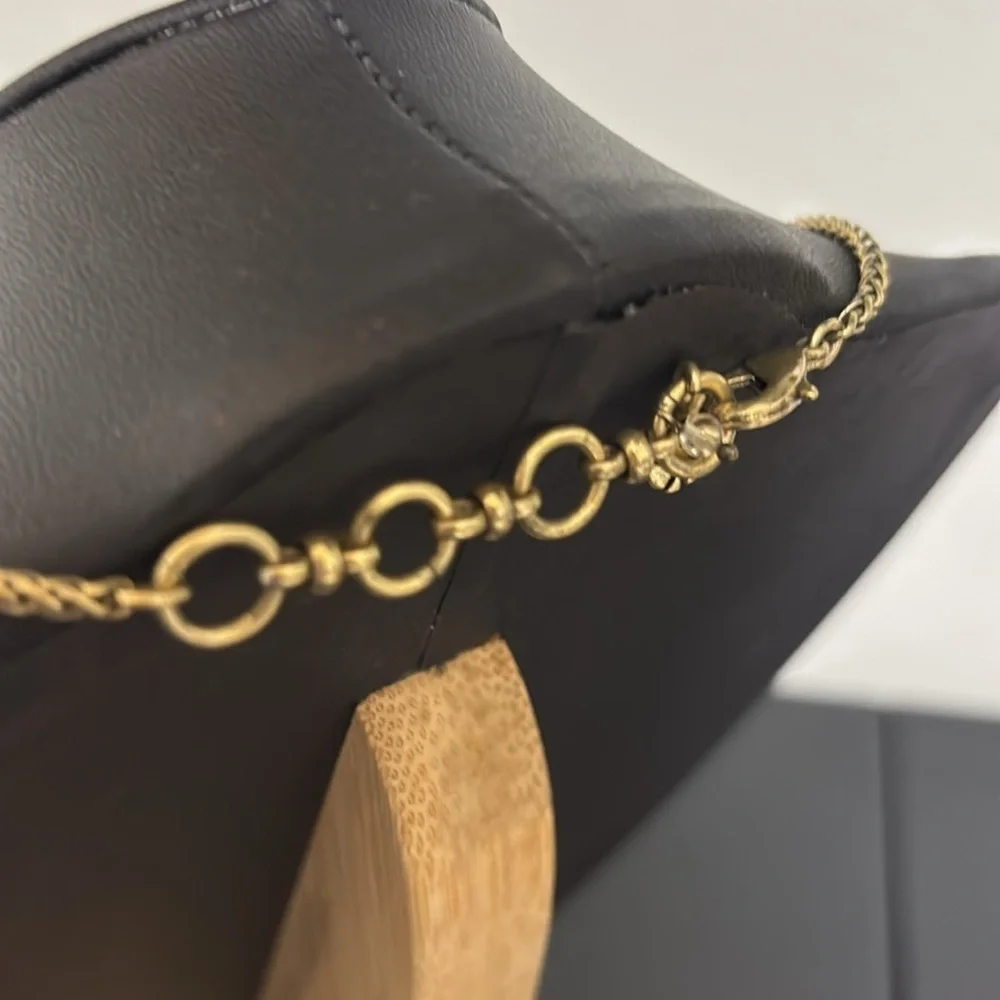 Lucky Brand Simple Slider Boho Beaded Rope Chain Necklace